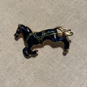 Vintage horse brooch
